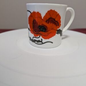 Vintage Wedgwood Susie Cooper Design  Corn Poppy Tea/Coffee Cup